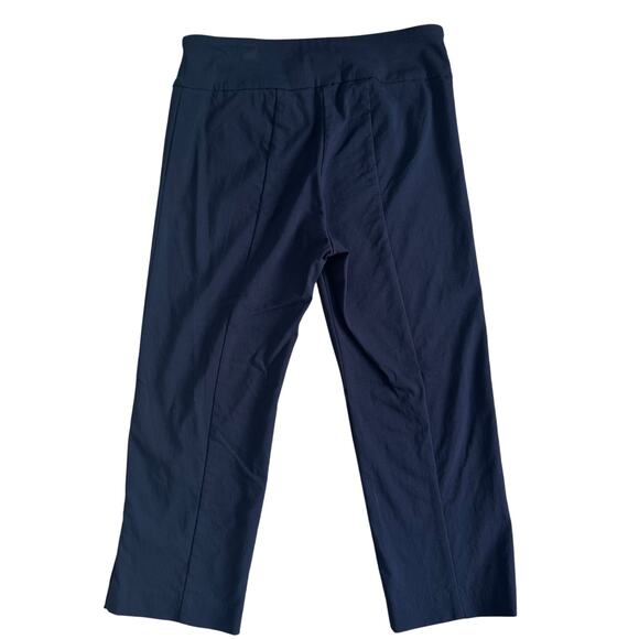 Elliott Lauren On Trend Sz 2 High Rise Capris Navy Blue Stretch Pull On Pants - Picture 5 of 7
